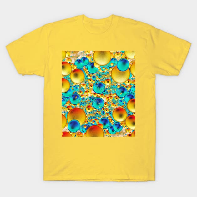 Blue and golden spheres T-Shirt by Gaspar Avila